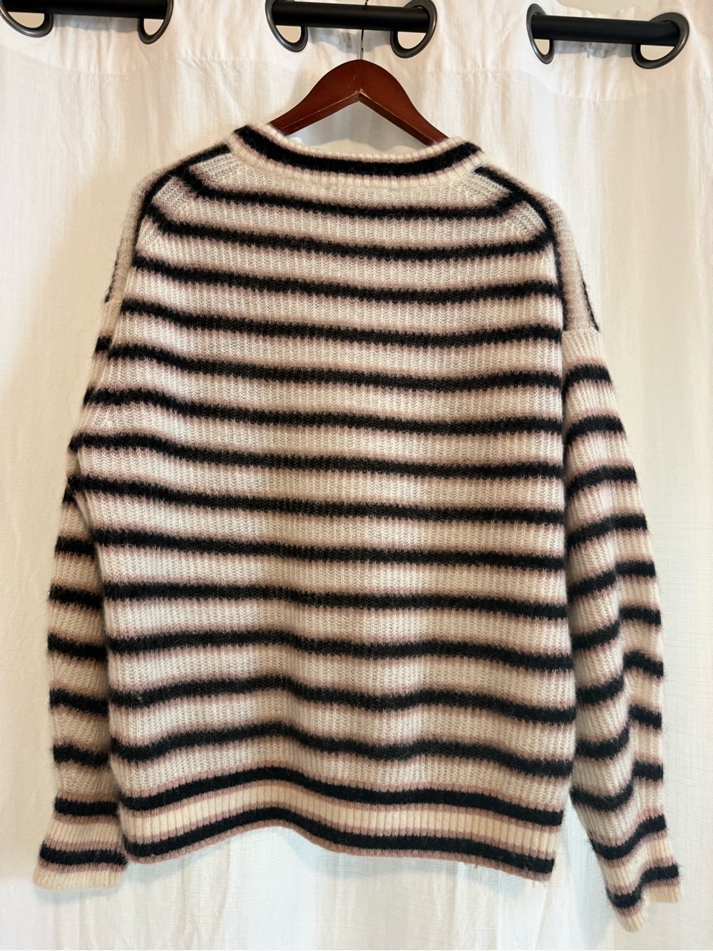 Everlane Women’s Crewneck Striped Sweater - Cream & Black - Picture 2 of 3